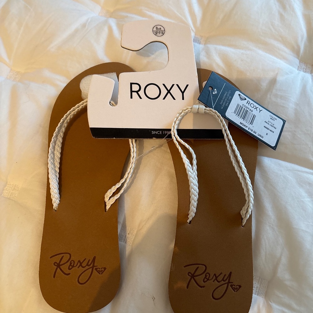 White flip flops